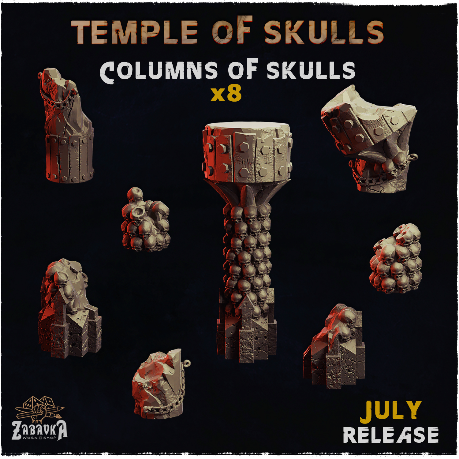 Columns of Skulls - Basing Bits (Temple of Skulls)